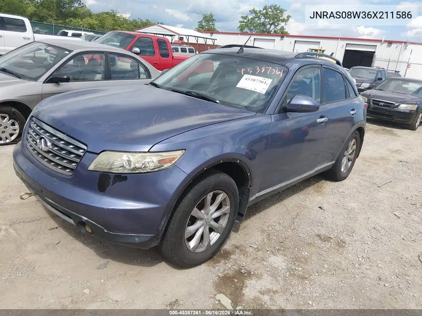 2006 Infiniti Fx35 VIN: JNRAS08W36X211586 Lot: 45387361