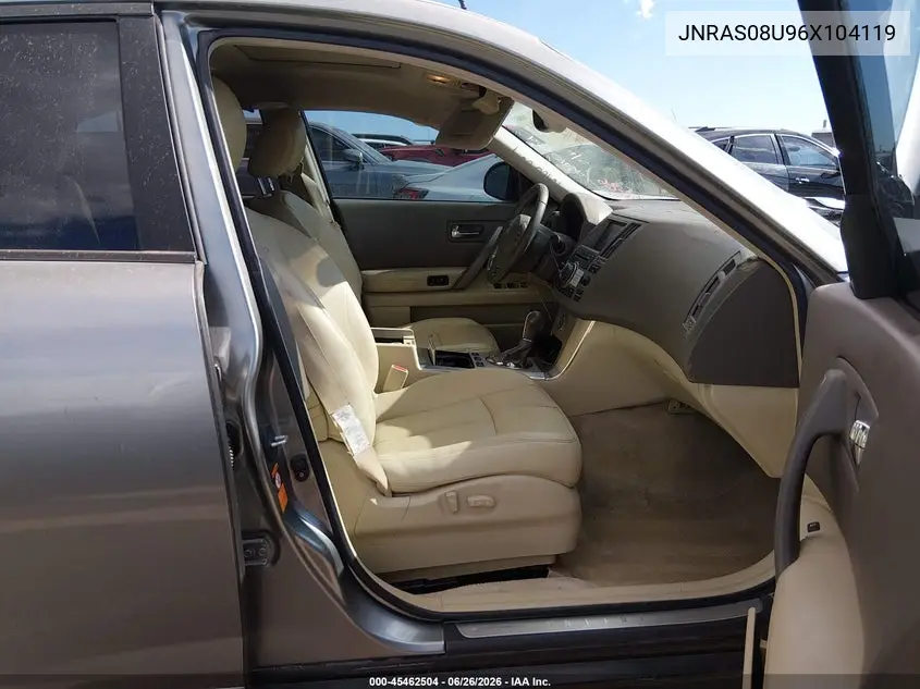 2006 Infiniti Fx35 VIN: JNRAS08U96X104119 Lot: 45462504