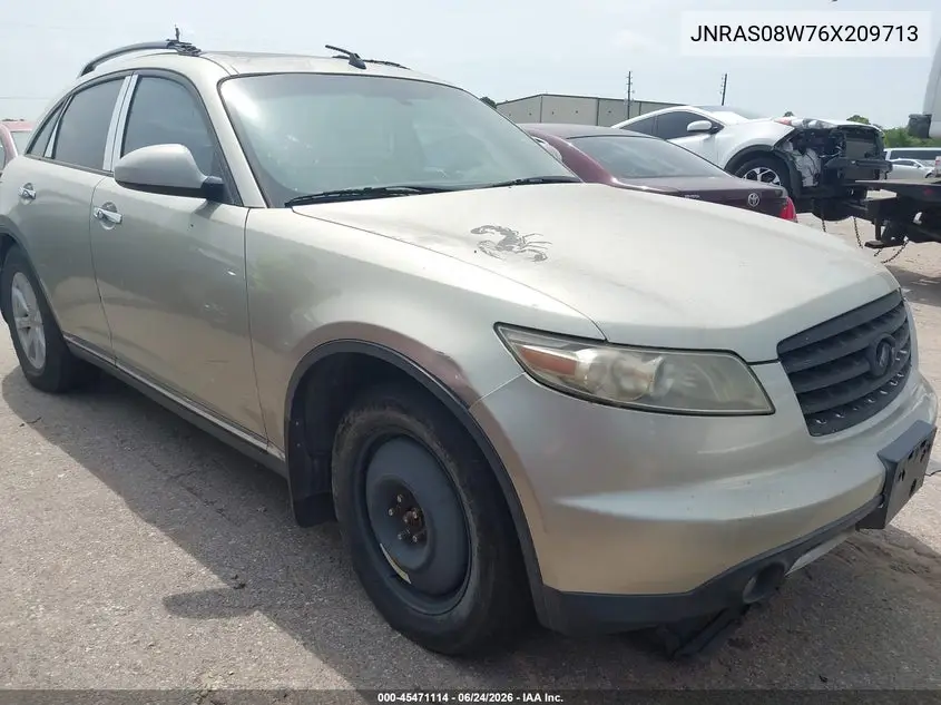 2006 Infiniti Fx35 VIN: JNRAS08W76X209713 Lot: 45471114