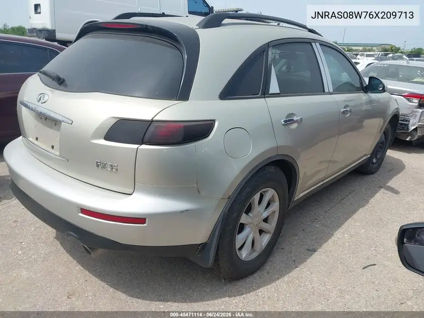 2006 Infiniti Fx35 VIN: JNRAS08W76X209713 Lot: 45471114