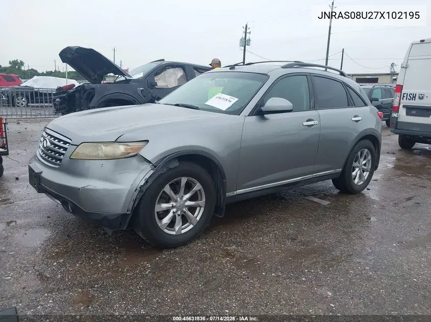 2007 Infiniti Fx35 VIN: JNRAS08U27X102195 Lot: 45631836