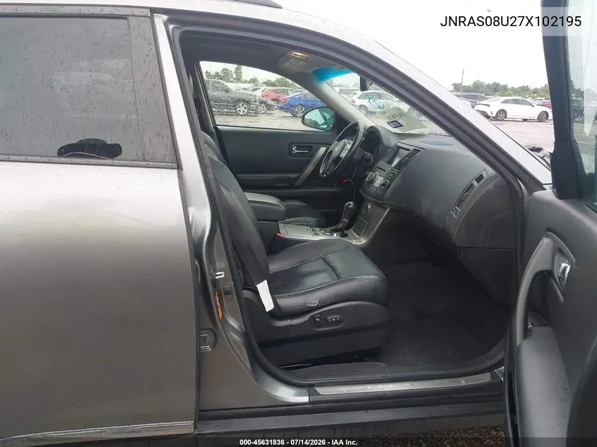 2007 Infiniti Fx35 VIN: JNRAS08U27X102195 Lot: 45631836