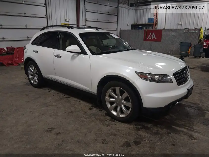 2007 Infiniti Fx35 VIN: JNRAS08W47X209007 Lot: 45667266