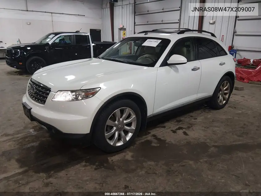 2007 Infiniti Fx35 VIN: JNRAS08W47X209007 Lot: 45667266