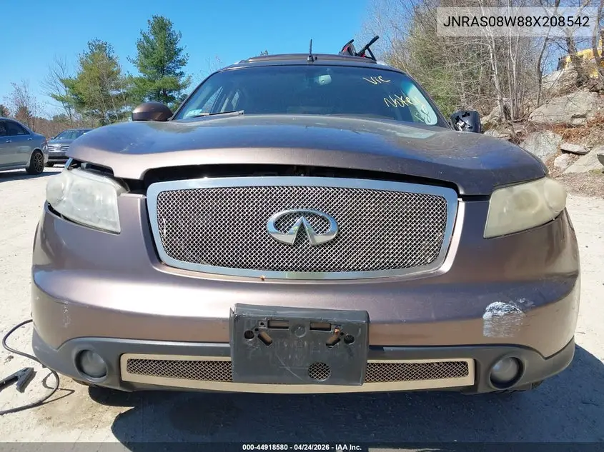 2008 Infiniti Fx35 VIN: JNRAS08W88X208542 Lot: 44918580