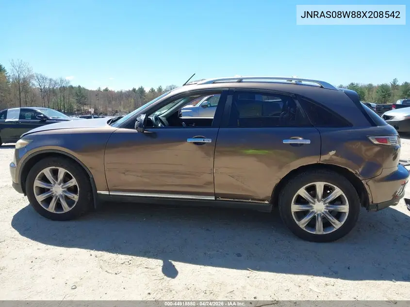 2008 Infiniti Fx35 VIN: JNRAS08W88X208542 Lot: 44918580