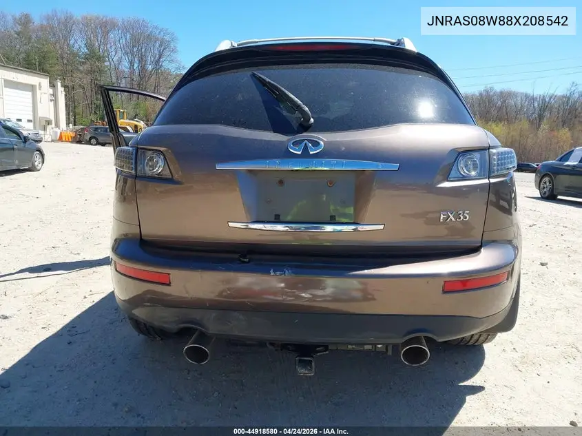 2008 Infiniti Fx35 VIN: JNRAS08W88X208542 Lot: 44918580