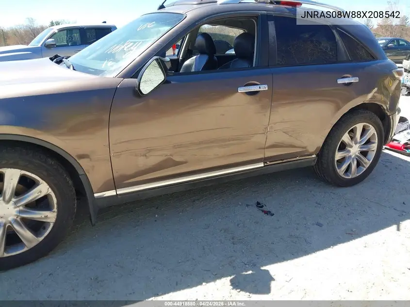 2008 Infiniti Fx35 VIN: JNRAS08W88X208542 Lot: 44918580