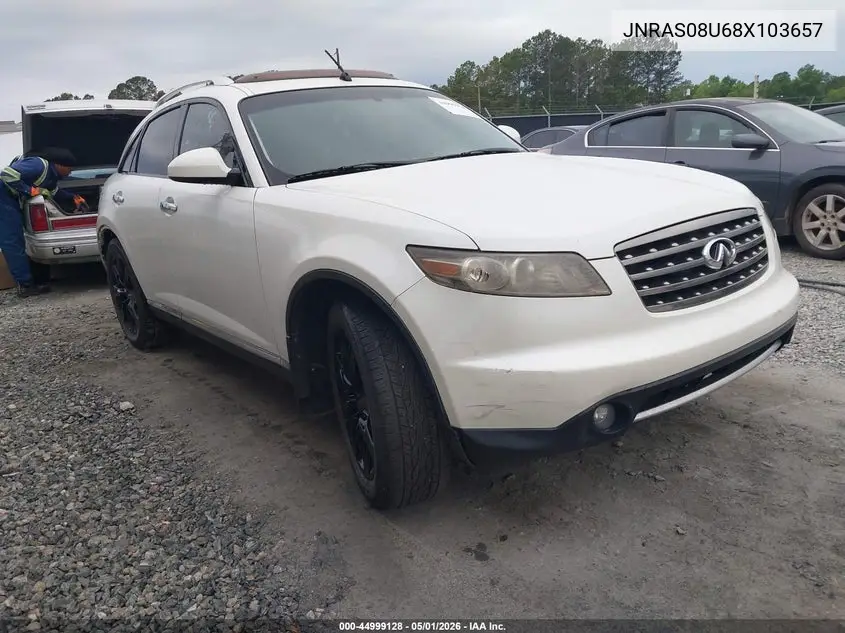 2008 Infiniti Fx35 VIN: JNRAS08U68X103657 Lot: 44999128