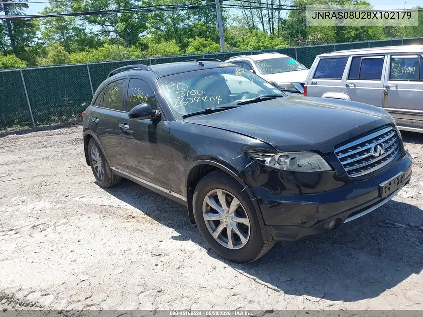 2008 Infiniti Fx35 VIN: JNRAS08U28X102179 Lot: 45168524