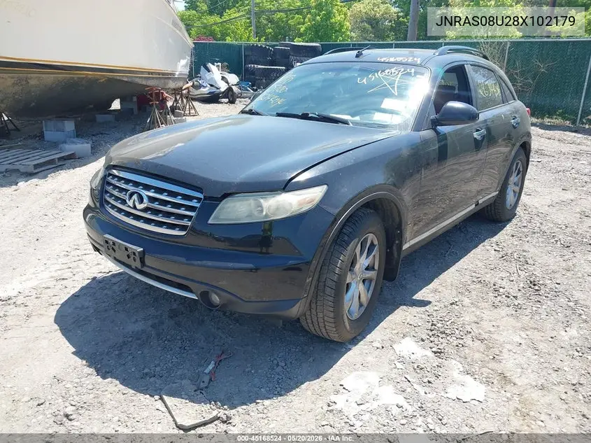 2008 Infiniti Fx35 VIN: JNRAS08U28X102179 Lot: 45168524