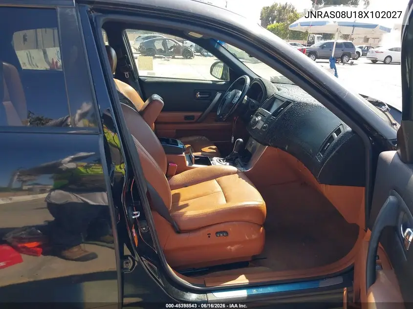 2008 Infiniti Fx35 VIN: JNRAS08U18X102027 Lot: 45398543