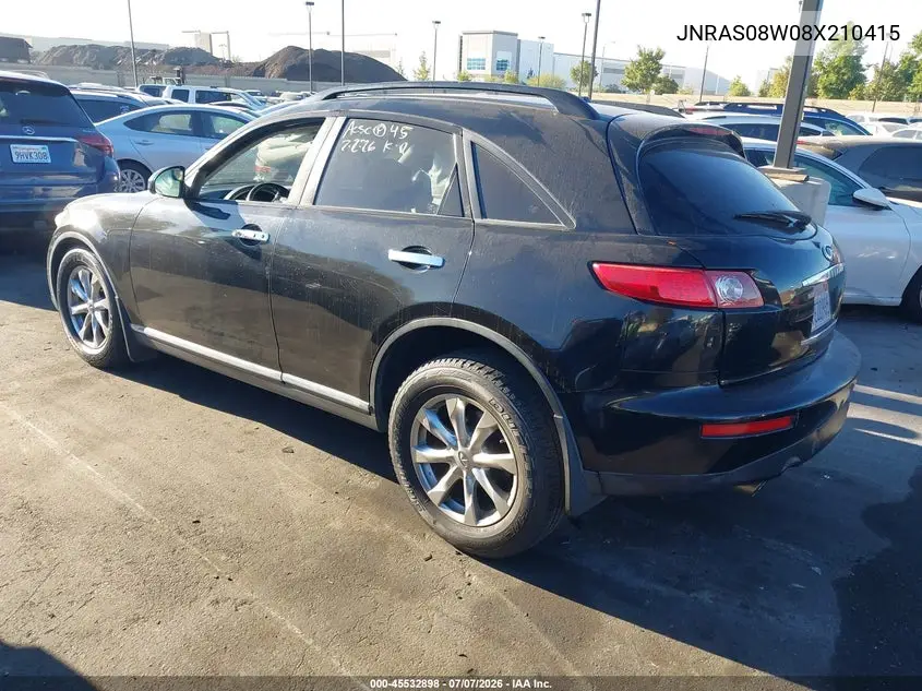 2008 Infiniti Fx35 VIN: JNRAS08W08X210415 Lot: 45532898