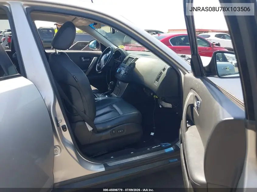 2008 Infiniti Fx35 VIN: JNRAS08U78X103506 Lot: 45596779