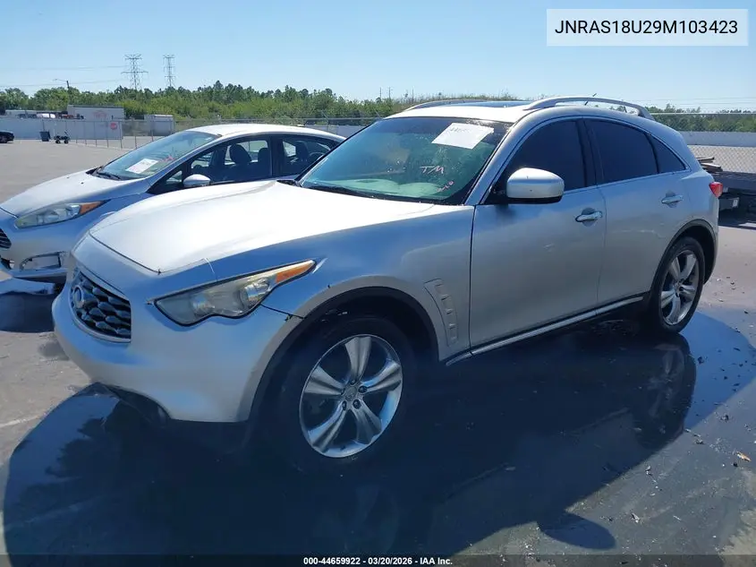 2009 Infiniti Fx35 VIN: JNRAS18U29M103423 Lot: 44659922