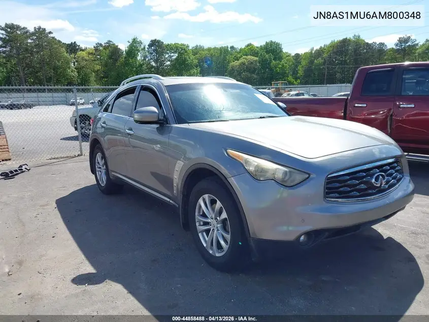 2010 Infiniti Fx35 VIN: JN8AS1MU6AM800348 Lot: 44858488
