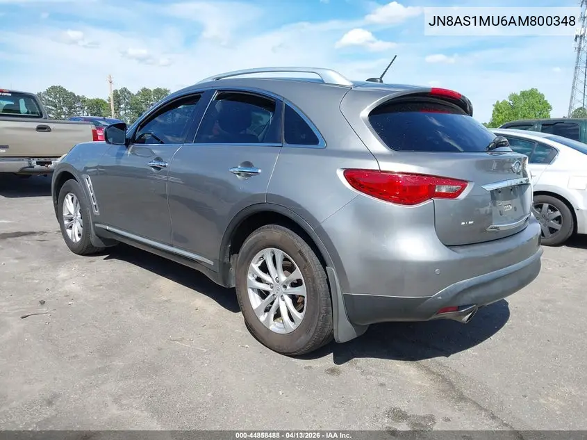 2010 Infiniti Fx35 VIN: JN8AS1MU6AM800348 Lot: 44858488