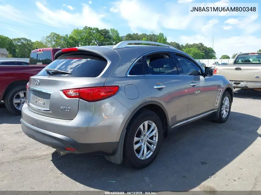 2010 Infiniti Fx35 VIN: JN8AS1MU6AM800348 Lot: 44858488