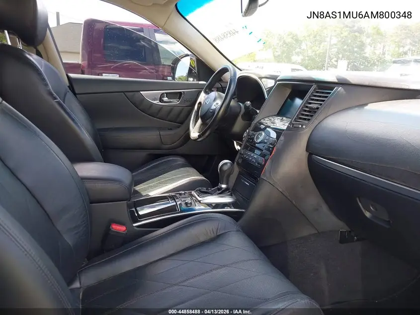 2010 Infiniti Fx35 VIN: JN8AS1MU6AM800348 Lot: 44858488