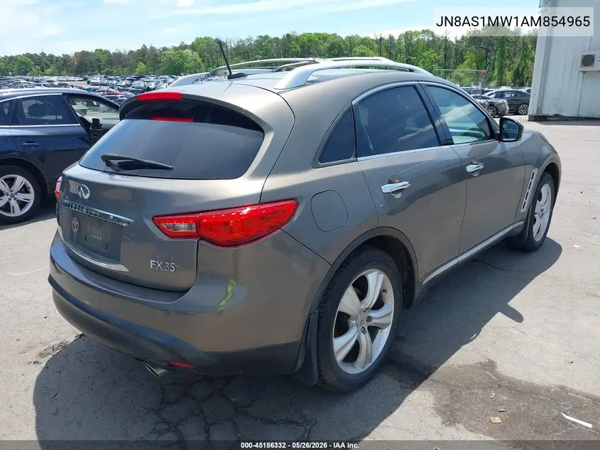 2010 Infiniti Fx35 VIN: JN8AS1MW1AM854965 Lot: 45186332