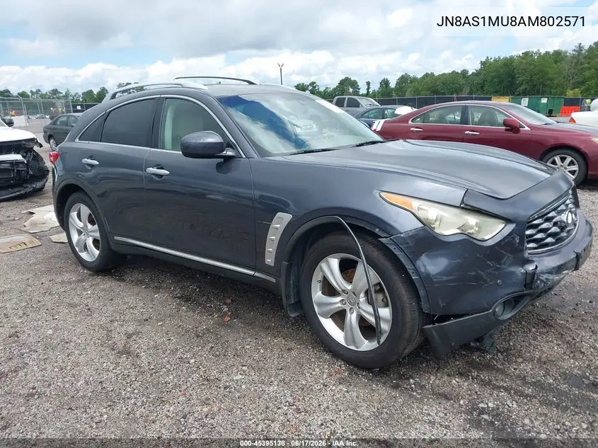 2010 Infiniti Fx35 VIN: JN8AS1MU8AM802571 Lot: 45395138