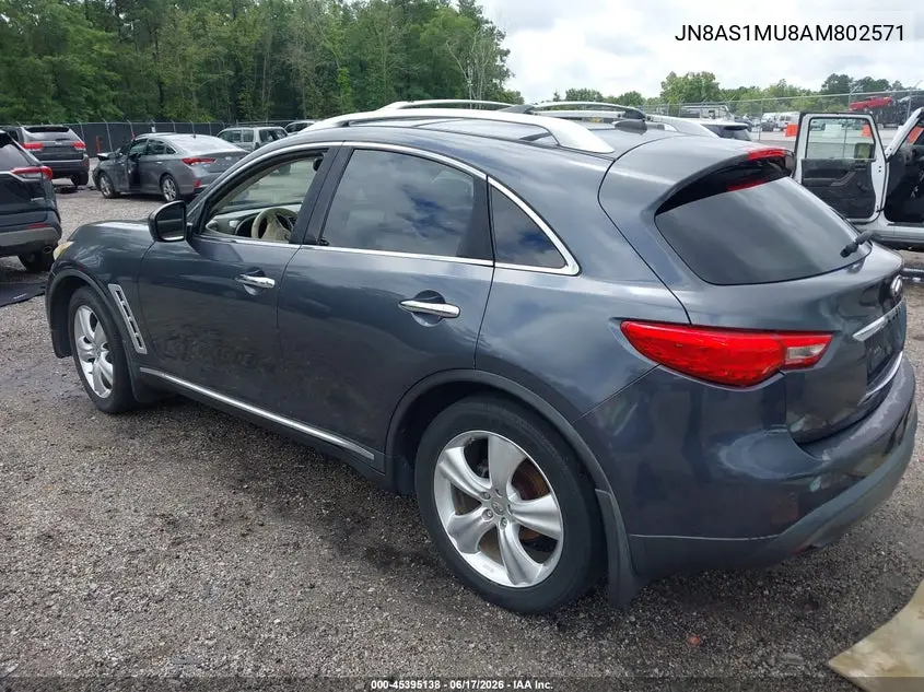 2010 Infiniti Fx35 VIN: JN8AS1MU8AM802571 Lot: 45395138