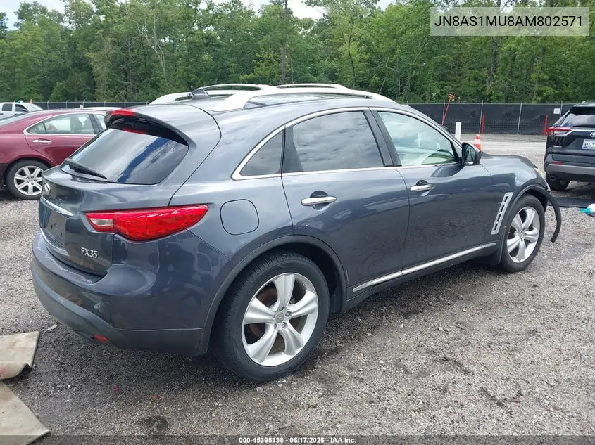 2010 Infiniti Fx35 VIN: JN8AS1MU8AM802571 Lot: 45395138
