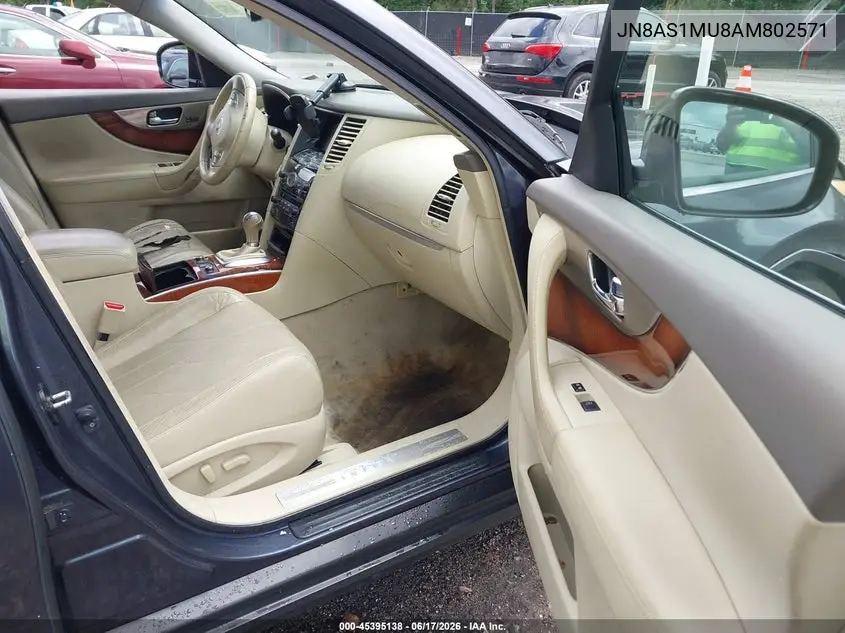 2010 Infiniti Fx35 VIN: JN8AS1MU8AM802571 Lot: 45395138