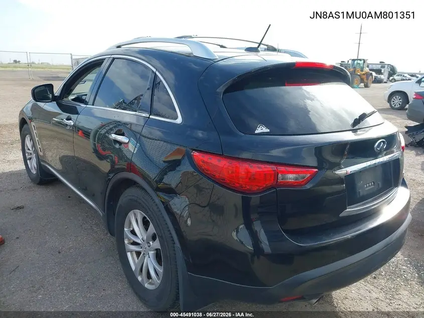 2010 Infiniti Fx35 VIN: JN8AS1MU0AM801351 Lot: 45491038
