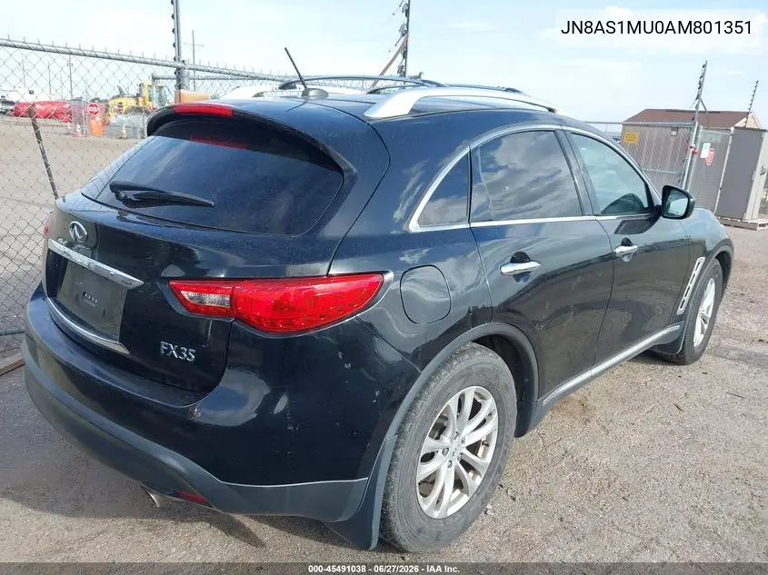 2010 Infiniti Fx35 VIN: JN8AS1MU0AM801351 Lot: 45491038