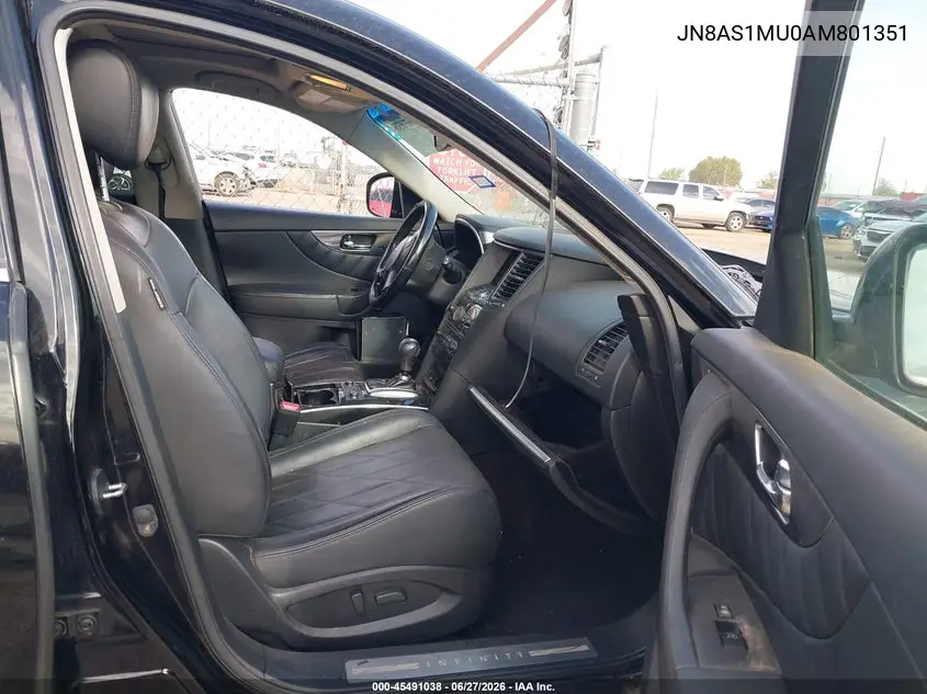 2010 Infiniti Fx35 VIN: JN8AS1MU0AM801351 Lot: 45491038