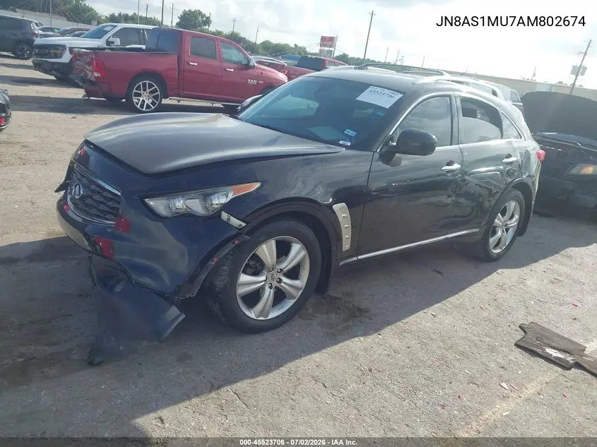 2010 Infiniti Fx35 VIN: JN8AS1MU7AM802674 Lot: 45523706