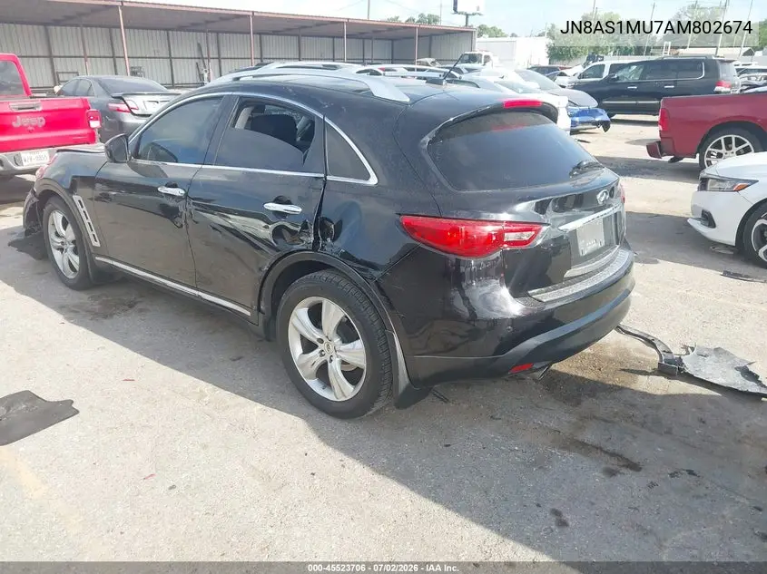 2010 Infiniti Fx35 VIN: JN8AS1MU7AM802674 Lot: 45523706