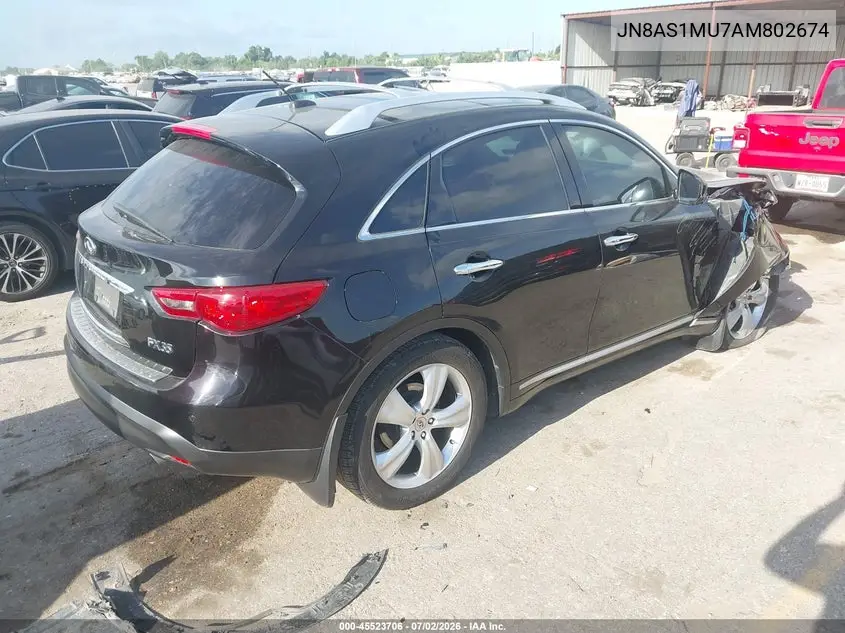 2010 Infiniti Fx35 VIN: JN8AS1MU7AM802674 Lot: 45523706