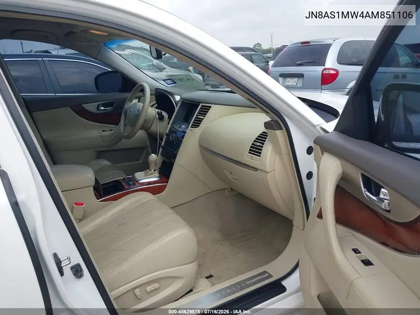 2010 Infiniti Fx35 VIN: JN8AS1MW4AM851106 Lot: 45629875