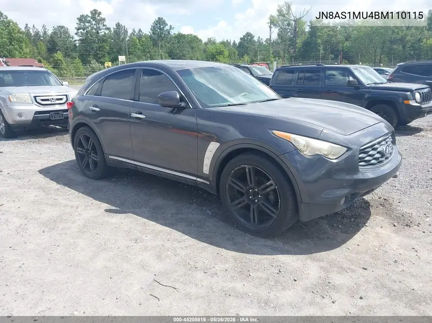 2011 Infiniti Fx35 VIN: JN8AS1MU4BM110115 Lot: 45205816