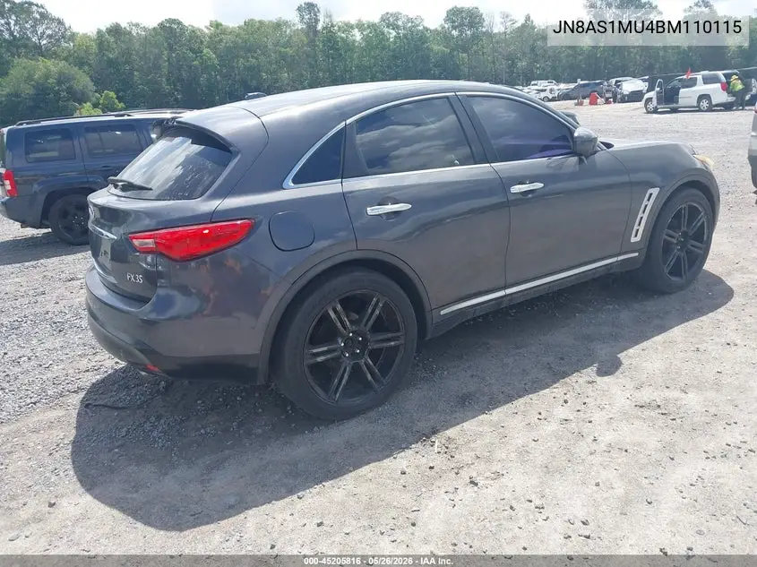 2011 Infiniti Fx35 VIN: JN8AS1MU4BM110115 Lot: 45205816