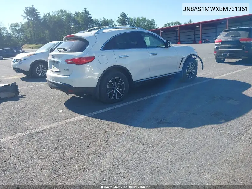 2011 Infiniti Fx35 VIN: JN8AS1MWXBM731361 Lot: 45282673