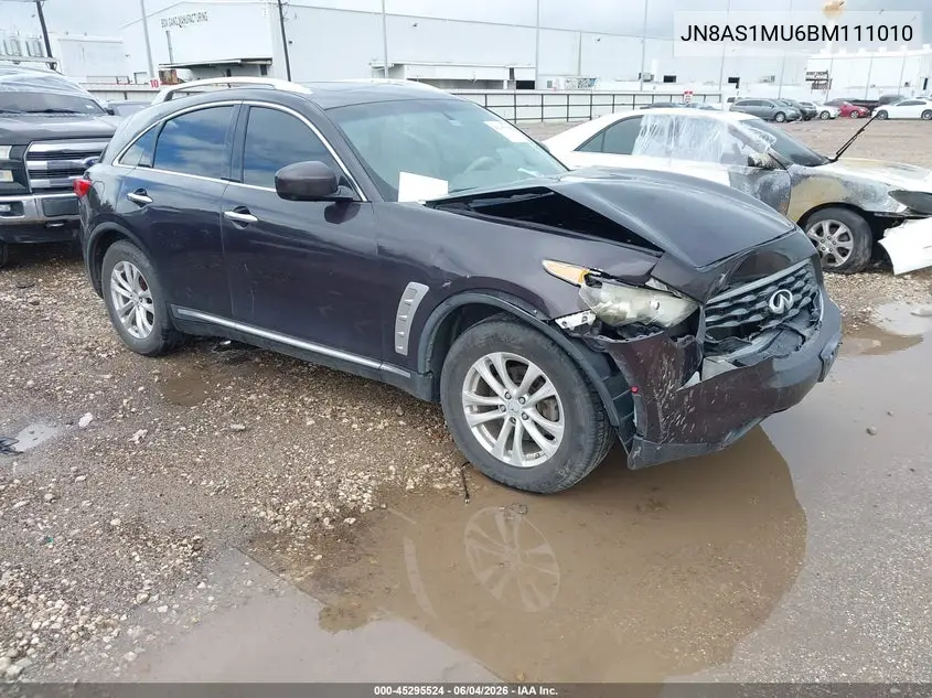 2011 Infiniti Fx35 VIN: JN8AS1MU6BM111010 Lot: 45295524