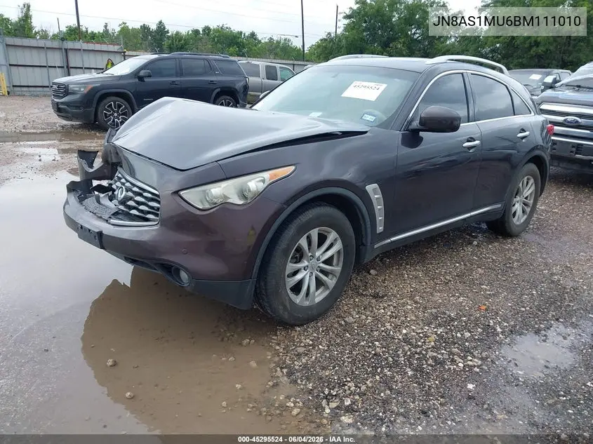 2011 Infiniti Fx35 VIN: JN8AS1MU6BM111010 Lot: 45295524