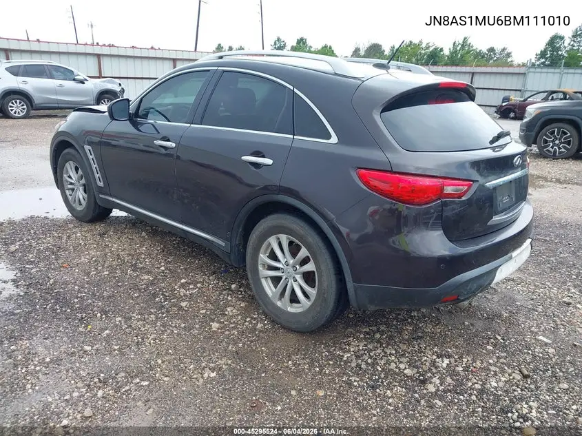 2011 Infiniti Fx35 VIN: JN8AS1MU6BM111010 Lot: 45295524