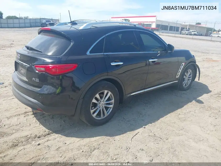 2011 Infiniti Fx35 VIN: JN8AS1MU7BM711034 Lot: 45316463