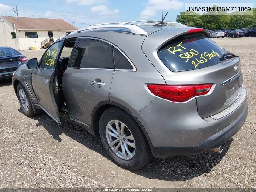 2011 Infiniti Fx35 VIN: JN8AS1MU3BM711869 Lot: 45598154