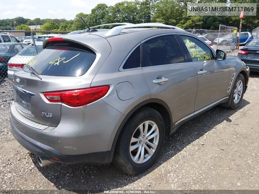 2011 Infiniti Fx35 VIN: JN8AS1MU3BM711869 Lot: 45598154