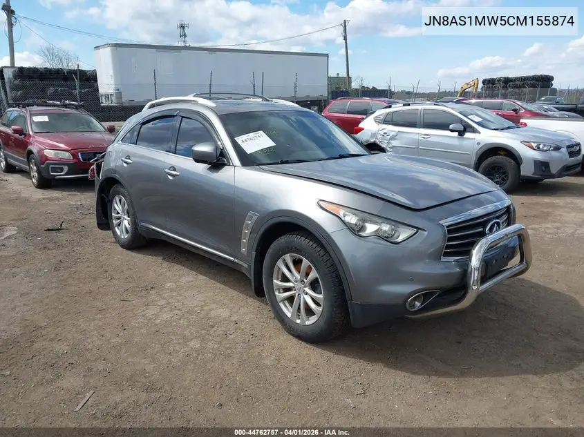 2012 Infiniti Fx35 VIN: JN8AS1MW5CM155874 Lot: 44762757