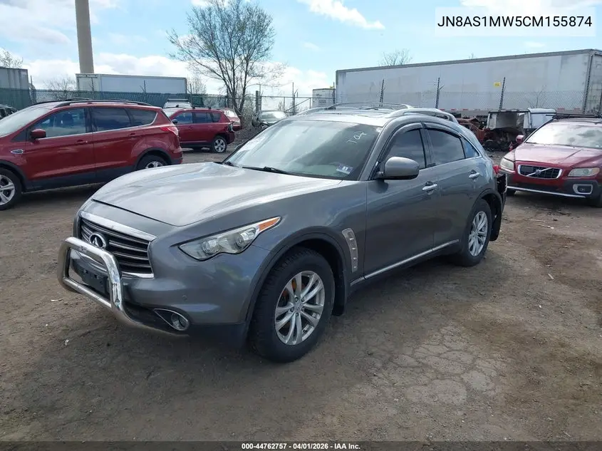 2012 Infiniti Fx35 VIN: JN8AS1MW5CM155874 Lot: 44762757