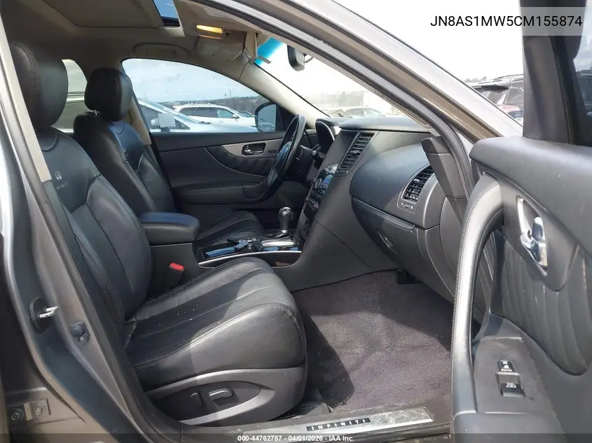 2012 Infiniti Fx35 VIN: JN8AS1MW5CM155874 Lot: 44762757