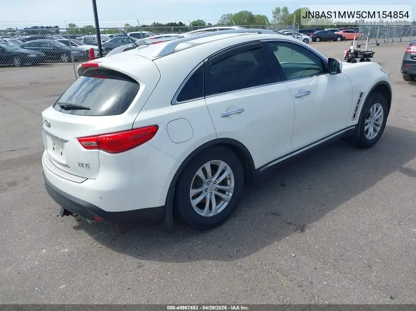 2012 Infiniti Fx35 VIN: JN8AS1MW5CM154854 Lot: 44967482