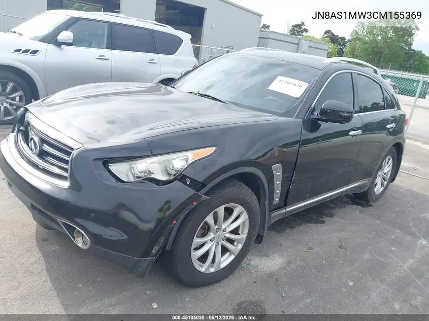 2012 Infiniti Fx35 VIN: JN8AS1MW3CM155369 Lot: 45105030