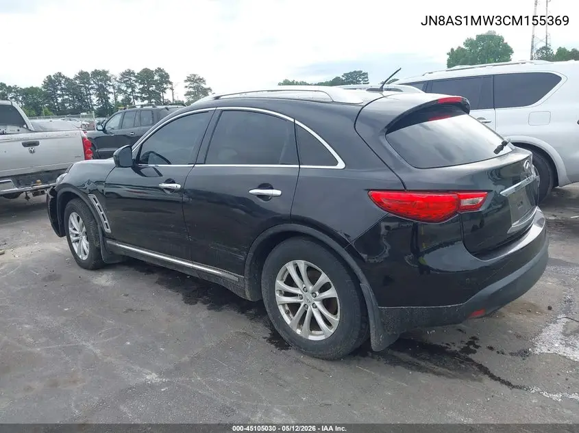 2012 Infiniti Fx35 VIN: JN8AS1MW3CM155369 Lot: 45105030